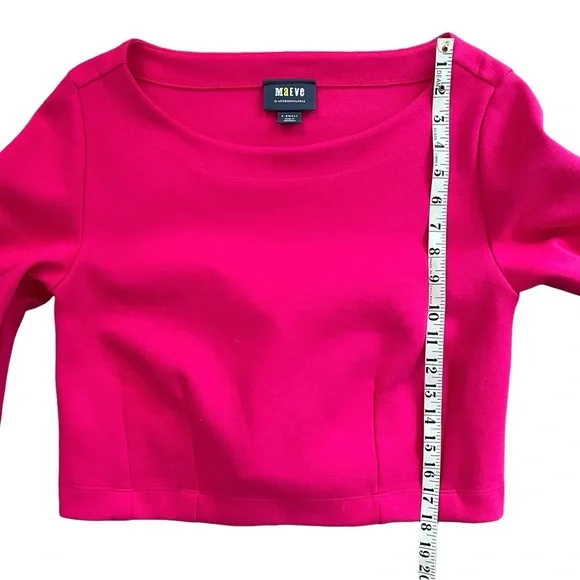 Maeve Anthropologie Hot Pink Corset Tie Back Top - Picture 9 of 9